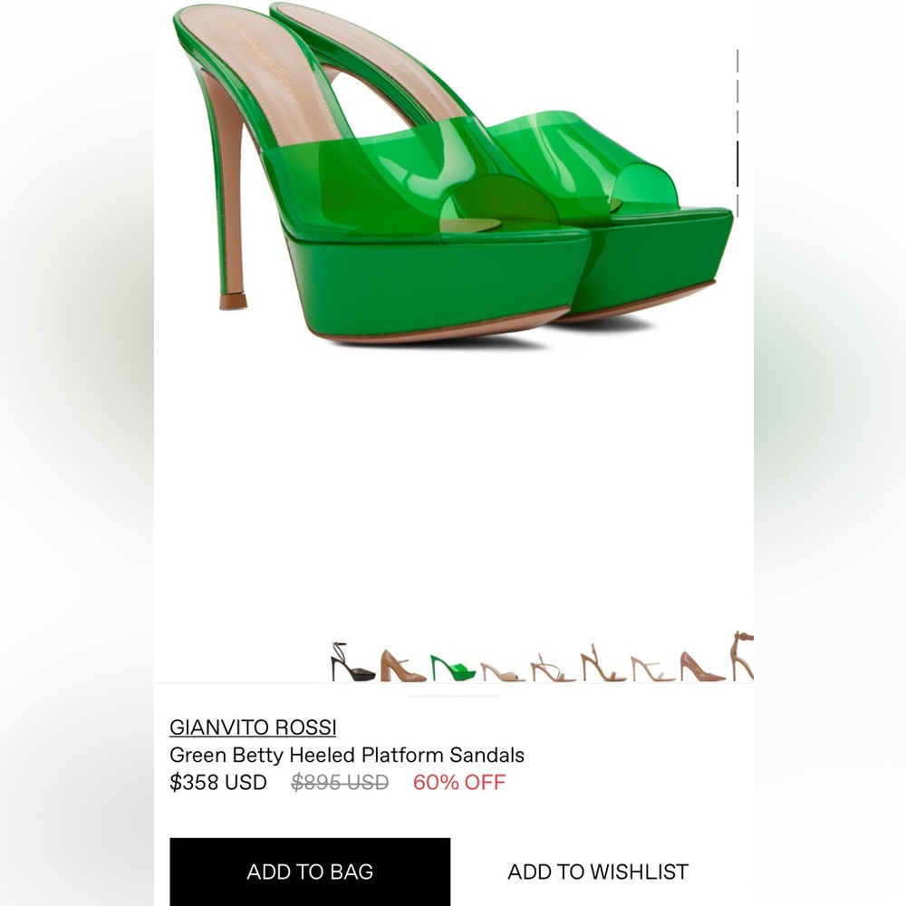 authentic Rossi “Betty” platform pumps